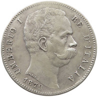 ITALY 5 LIRE 1879 UMBERTO I. 1878-1900 #MA 024485 - 1878-1900 : Umberto I.