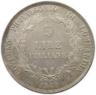 ITALY 5 LIRE 1848 MAILAND, MILAN #MA 008327 - Sonstige & Ohne Zuordnung