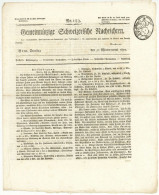Gemeinnützige Schweizerische Nachrichten Bern 30 Wintermonat 1802 Fiskalstempel Helvetische Republik Postgeschichte - Documents Historiques