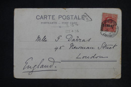 LEVANT BRITANNIQUE - Affranchissement Sur Carte Postale De Constantinople Pour Londres En 1906 - L 148626 - Brits-Levant