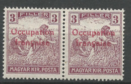 HONGRIE ( ARAD )  N° 5 Variétée O D' Occupation Brisé Tenant à Normal  NEUF** LUXE SANS CHARNIERE / Hingeless / MNH - Neufs