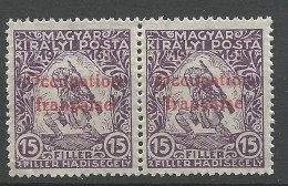 HONGRIE ( ARAD )  N° 2 Variétée O D' Occupation Plus Haut Tenant à Normal  NEUF** LUXE SANS CHARNIERE / Hingeless / MNH - Unused Stamps