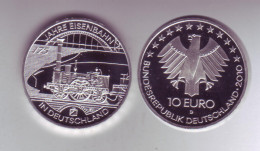 Silbermünze 10 Euro 2010 175 Jahre Eisenbahn Stempelglanz - Autres – Europe