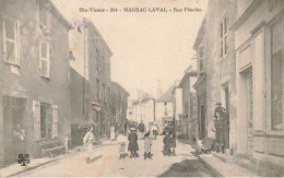 Magnac Laval * Rue Fénelon * Au Dos Cachet Militaire Régiment Infanterie * Villageois Enfants - Otros & Sin Clasificación