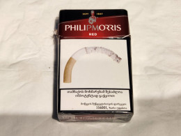 GEORGIA-Boxes--box Empty Cigarette-PHILIPMORRIS-red-(42)-good Box - Estuches Para Cigarrillos (vacios)