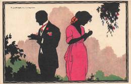 T. CORBELLA * CPA Illustrateur Corbella Italia Italien * N°470-6 * Silhouette Silhouettiste * Homme Femme Amoureux - Corbella, T.