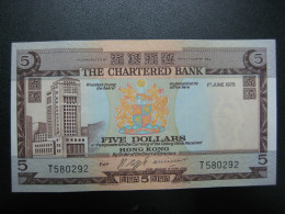 1975 Hong Kong SCB Standard Charter Bank $5 EF Brown House - Hong Kong