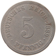 KAISERREICH 5 PFENNIG 1889 A  #MA 104517 - 5 Pfennig