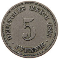 KAISERREICH 5 PFENNIG 1889 A  #MA 099513 - 5 Pfennig