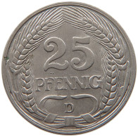 KAISERREICH 25 PFENNIG 1912 D  #MA 099441 - 25 Pfennig