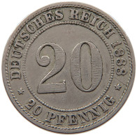 KAISERREICH 20 PFENNIG 1888 D  #MA 099697 - 20 Pfennig