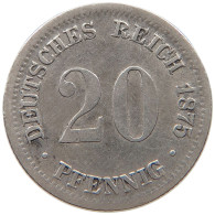 KAISERREICH 20 PFENNIG 1875 D  #MA 105176 - 20 Pfennig