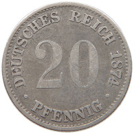 KAISERREICH 20 PFENNIG 1874 B  #MA 105174 - 20 Pfennig