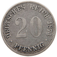 KAISERREICH 20 PFENNIG 1874 B  #MA 068322 - 20 Pfennig