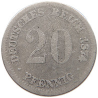 KAISERREICH 20 PFENNIG 1874 D  #MA 105170 - 20 Pfennig