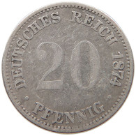 KAISERREICH 20 PFENNIG 1874 A  #MA 105171 - 20 Pfennig