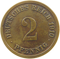 KAISERREICH 2 PFENNIG 1910 G  #MA 100841 - 2 Pfennig