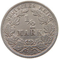 KAISERREICH 1/2 MARK 1914 A WILHELM II., 1888-1918. #MA 005920 - 1/2 Mark