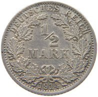 KAISERREICH 1/2 MARK 1914 A WILHELM II. (1888-1918) #MA 006094 - 1/2 Mark