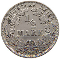 KAISERREICH 1/2 MARK 1905 D WILHELM II. (1888-1918) #MA 005926 - 1/2 Mark