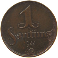 LATVIA SANTIMS 1922  #MA 063008 - Lettonia