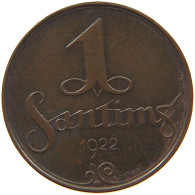 LATVIA SANTIMS 1922  #MA 063008 - Latvia
