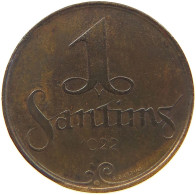 LATVIA SANTIMS 1922  #MA 026084 - Lettonia