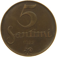 LATVIA 5 SANTIMI 1925  #MA 100969 - Letonia