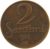 LATVIA 2 SANTIMI 1926  #MA 100831 - Letonia