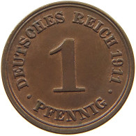 KAISERREICH PFENNIG 1911 F  #MA 100158 - 1 Pfennig