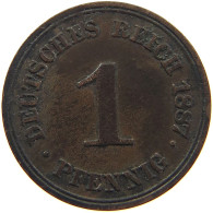 KAISERREICH PFENNIG 1887 A  #MA 068511 - 1 Pfennig