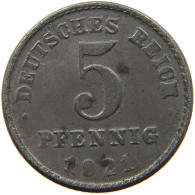 KAISERREICH 5 PFENNIG 1921 G  #MA 103182 - 5 Pfennig