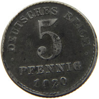 KAISERREICH 5 PFENNIG 1920 G  #MA 103185 - 5 Pfennig