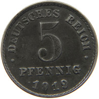 KAISERREICH 5 PFENNIG 1919 F  #MA 103179 - 5 Pfennig