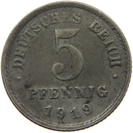 KAISERREICH 5 PFENNIG 1919 E  #MA 103180 - 5 Pfennig