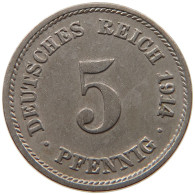 KAISERREICH 5 PFENNIG 1914 F  #MA 099511 - 5 Pfennig