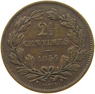 LUXEMBOURG 2 1/2 CENTIMES 1854 WILLEM III. 1849-1890 #MA 100955 - Luxembourg