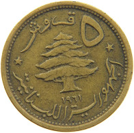 LEBANON 5 PIASTRES 1961  #MA 066212 - Lebanon