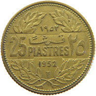 LEBANON 25 PIASTRES 1952  #MA 066197 - Libano