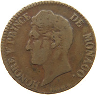 MONACO 5 CENTIMES 1837 C HONORE V., 1819-1841 #MA 021686 - 1505-1795 Van Lucien Ier Tot Honoré III