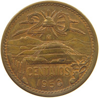 MEXICO 20 CENTAVOS 1953  #MA 023439 - Mexique