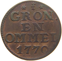 NETHERLANDS GRONINGEN DUIT 1770  #MA 024282 - Monnaies Provinciales