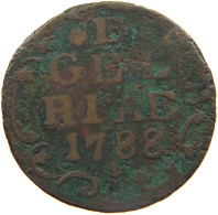 NETHERLANDS GELDERLAND DUIT 1788  #MA 024283 - Monedas Provinciales