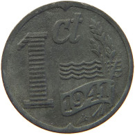 NETHERLANDS CENT 1941 WILHELMINA 1890-1948 #MA 067234 - 1 Centavos