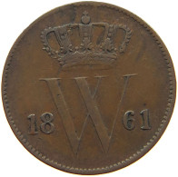 NETHERLANDS CENT 1861 WILLEM III. 1849-1890 #MA 067248 - 1849-1890: Willem III.