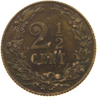 NETHERLANDS 2 1/2 CENT 1906 WILHELMINA 1890-1948 #MA 067240 - 2.5 Centavos