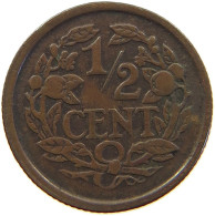 NETHERLANDS 1/2 CENT 1916 WILHELMINA 1890-1948 #MA 067287 - 0.5 Centavos