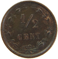 NETHERLANDS 1/2 CENT 1885 WILLEM III. 1849-1890 #MA 100656 - 1849-1890: Willem III.