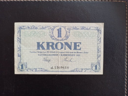 Billet Danemark 1 Krone 1921 - Danimarca