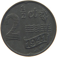 NETHERLANDS 2 1/2 CENTS 1941 WILHELMINA 1890-1948 #MA 067230 - 2.5 Cent